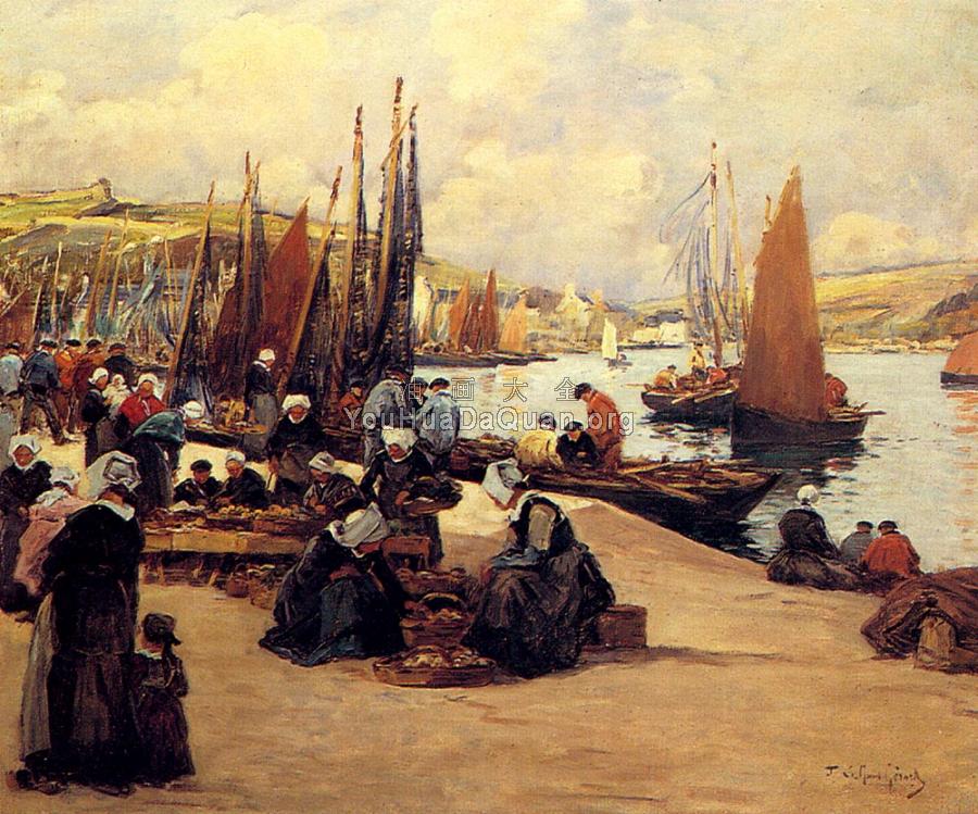 Sur Les Quais Audierne - 费尔南·玛丽·尤金·勒古·杰拉德